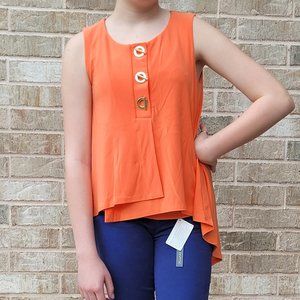Joseph Ribhoff, HighLow Orange Tunic, New, Size Small